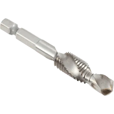 Kombinerad borr och gängtapp med bitsfäste